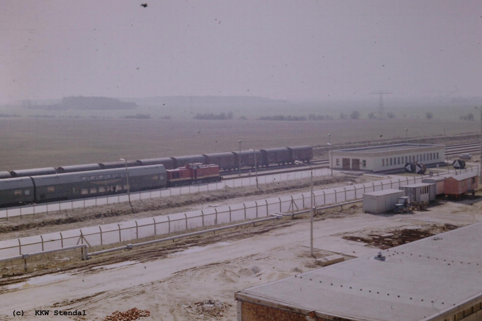  Baustellenfoto 1979, Bick vom MZG 2, Südseite, Richtung Bahnhof Niedergörne 