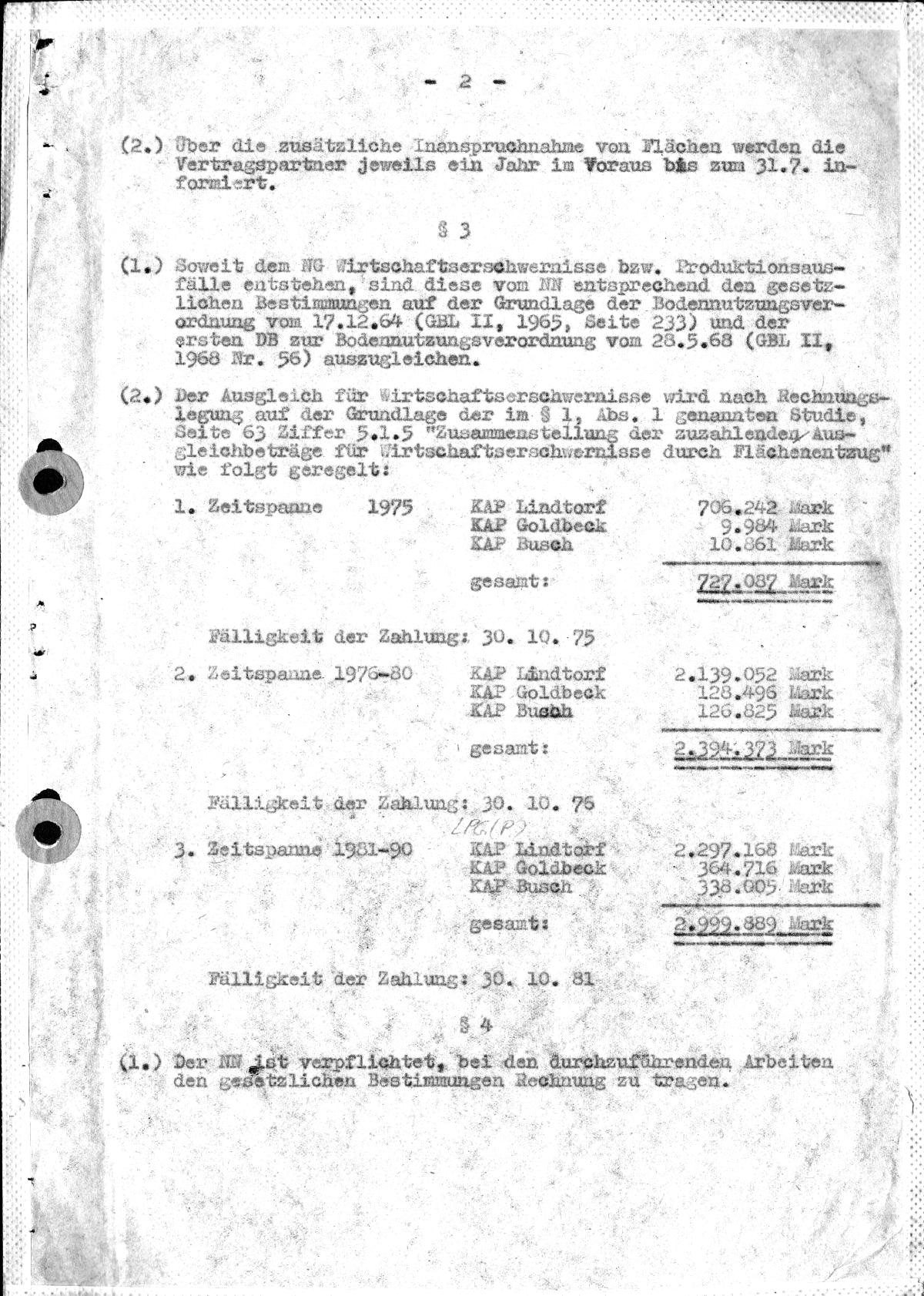  KKW Stendal, Bodennutzungsvertrag 1975