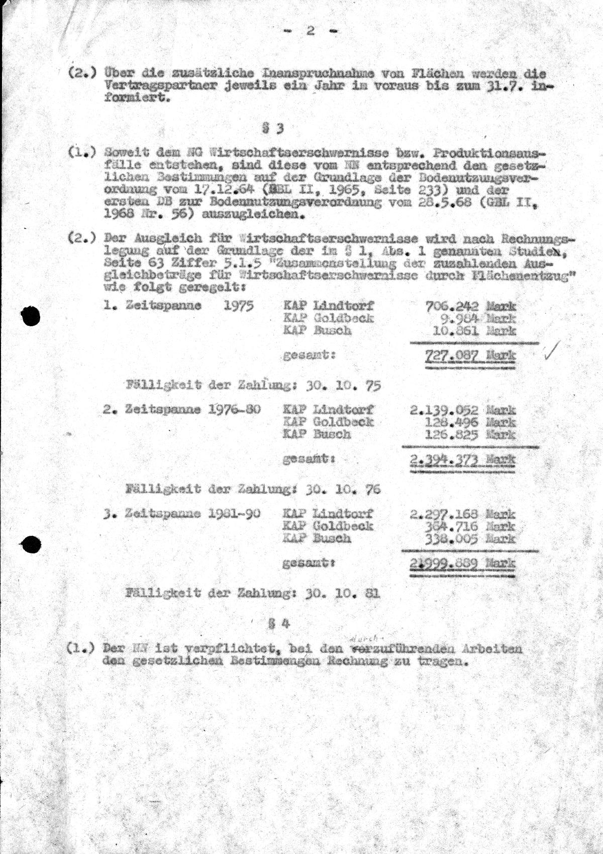  KKW Stendal, Bodennutzungsvertrag 1975