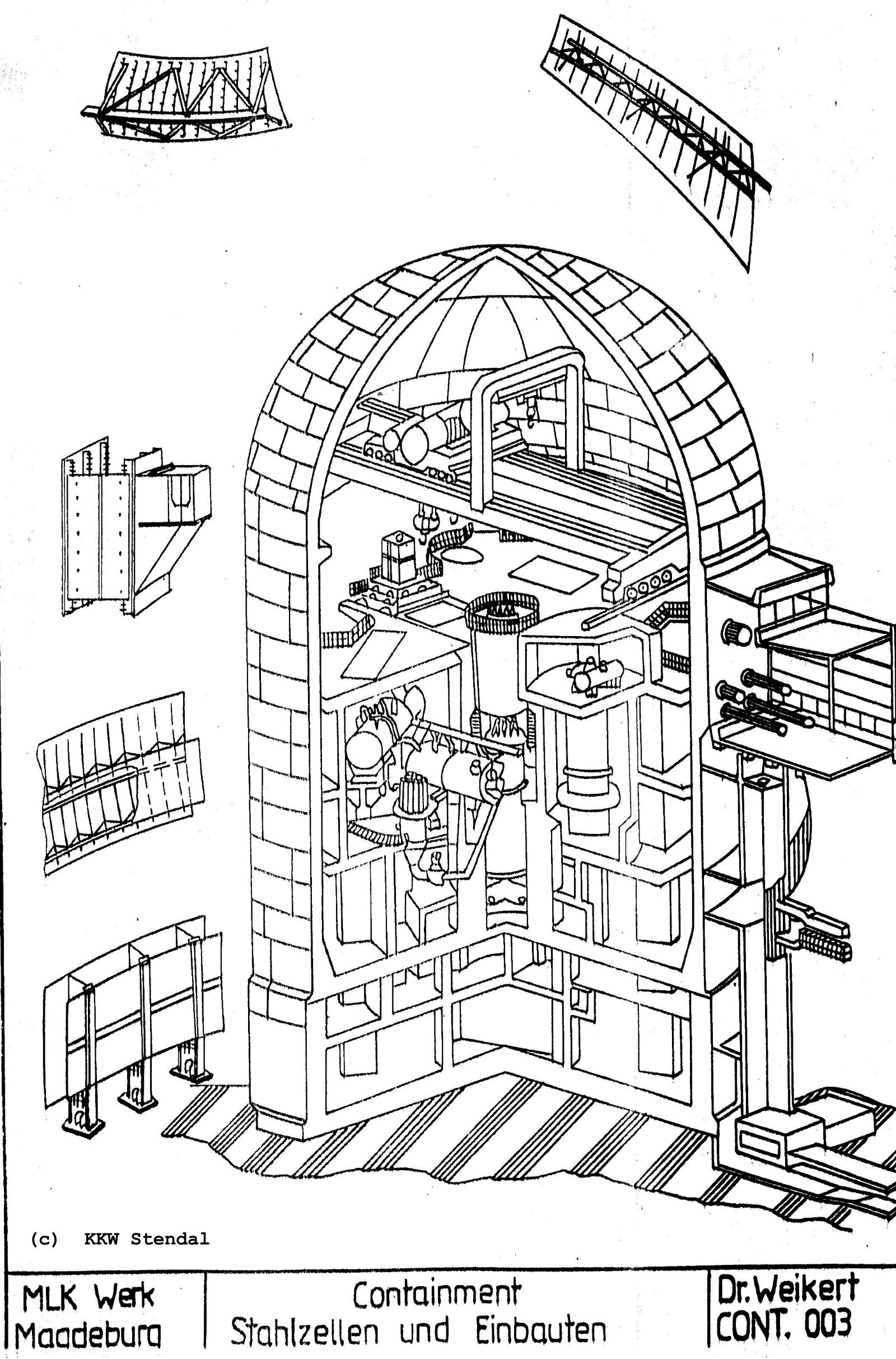  AKW/KKW Stendal, Reaktor  - Containment