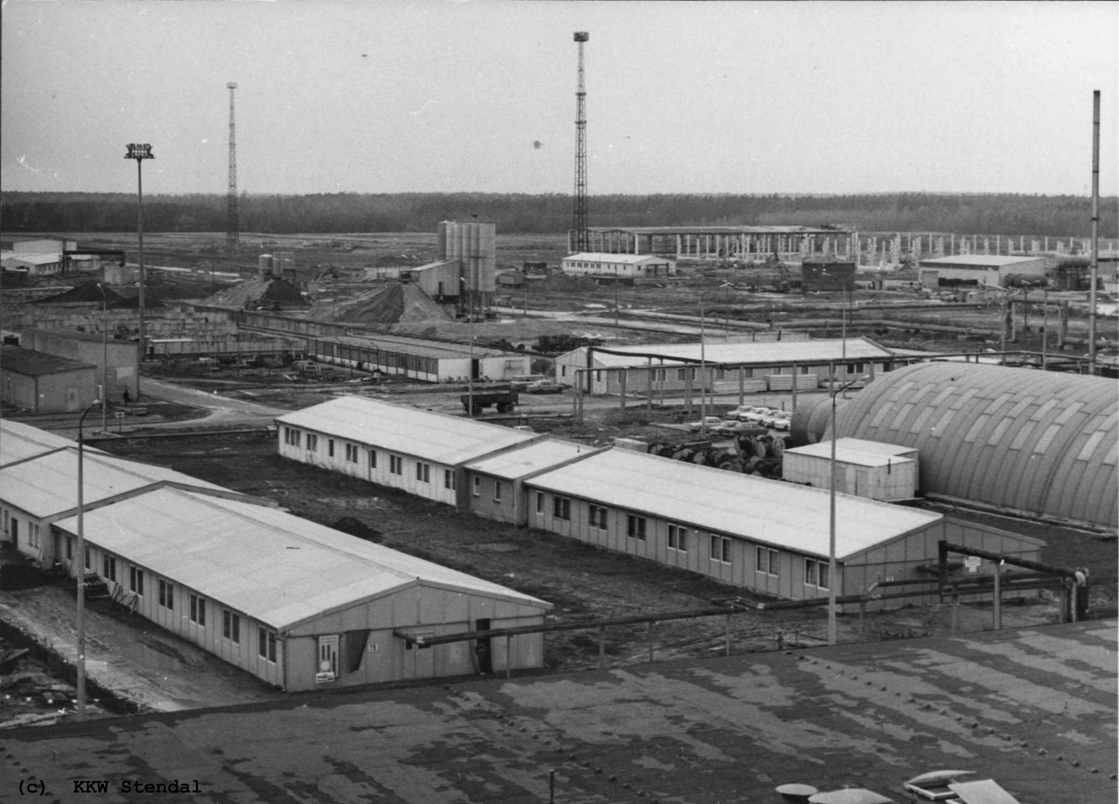 DDR Kernkraftwerk Stendal,  Baustellenfoto 1977 