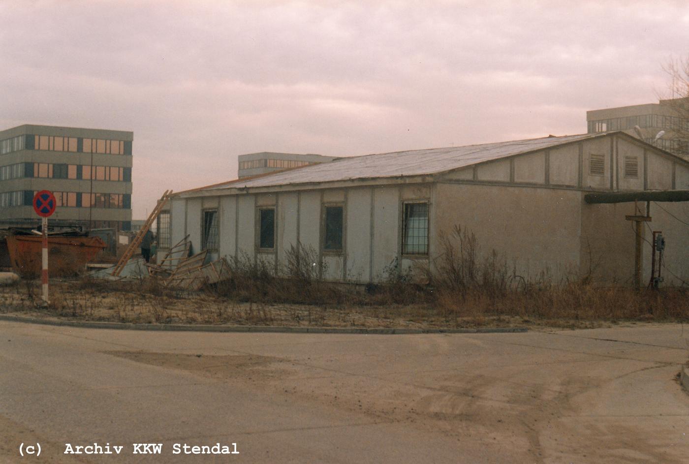  DDR KKW Stendal, Baustelle 1991, Rckbau,  