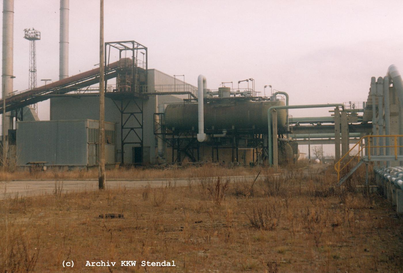  DDR KKW Stendal, Baustelle 1991, Rckbau, Heizwerk 