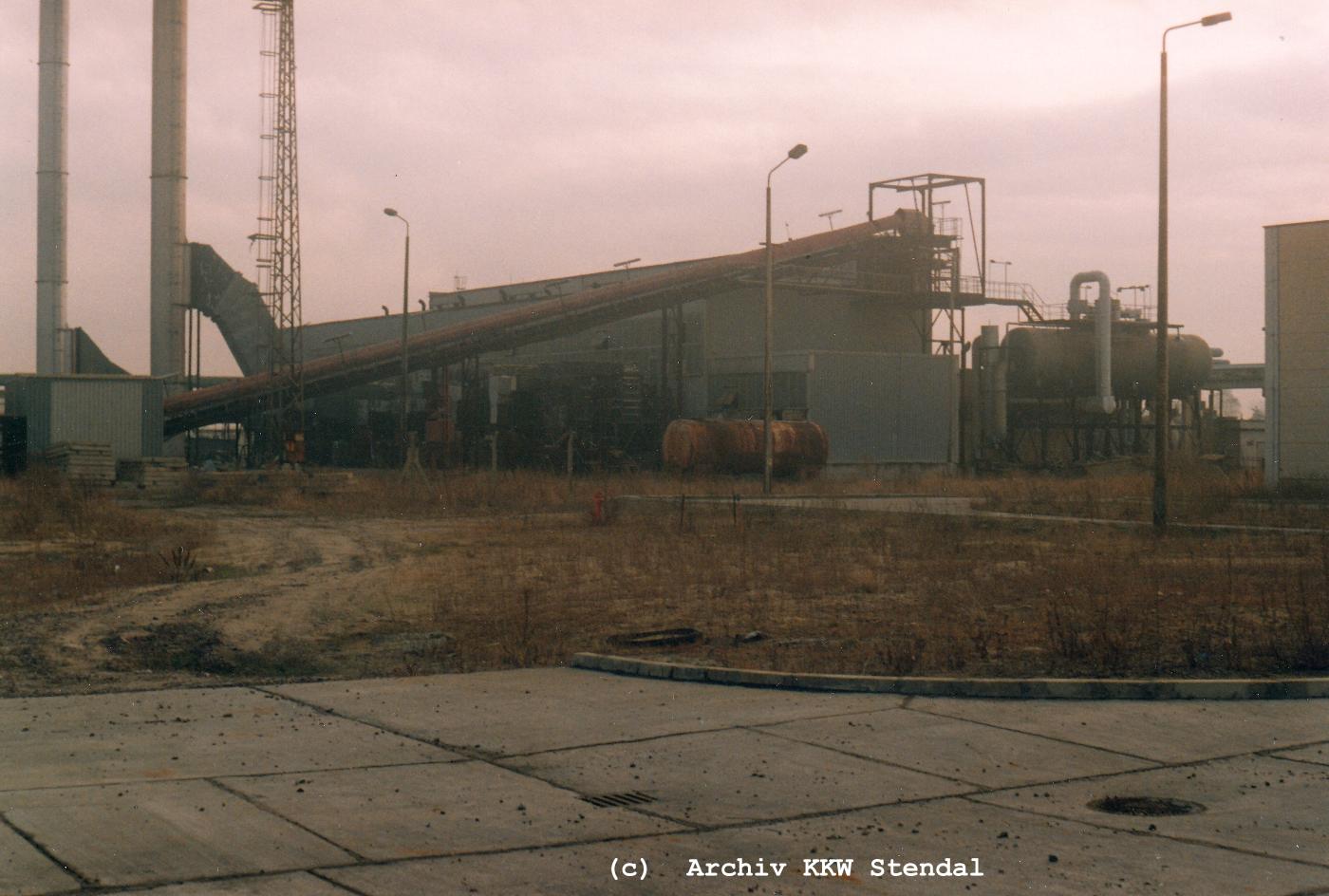  DDR KKW Stendal, Baustelle 1991, Rckbau, Heizwerk 