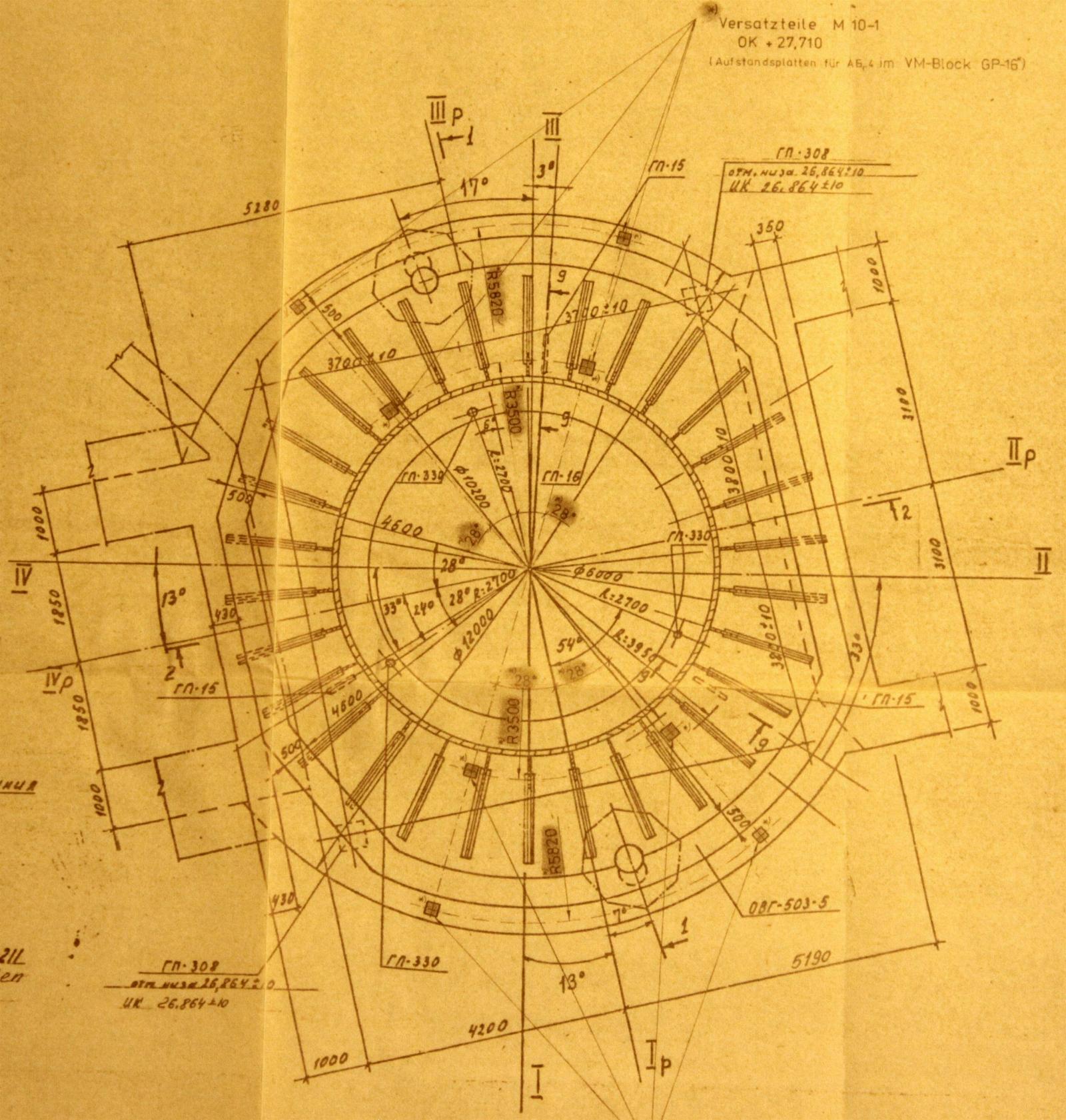 DDR KKW Stendal, WWER 1000, Reaktorschacht oberhalb Reaktorauflager