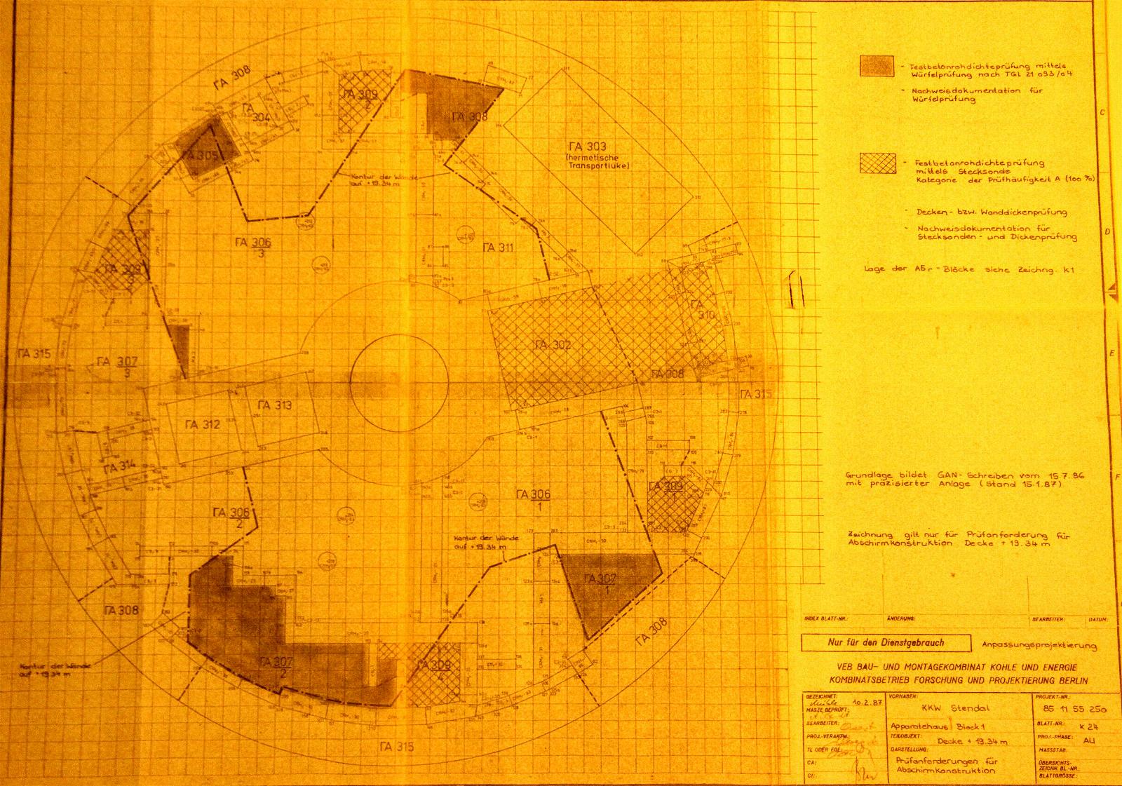 Nuclear Power Plant Stendal, Reaktorschacht, K25 Ebene 19.34 m