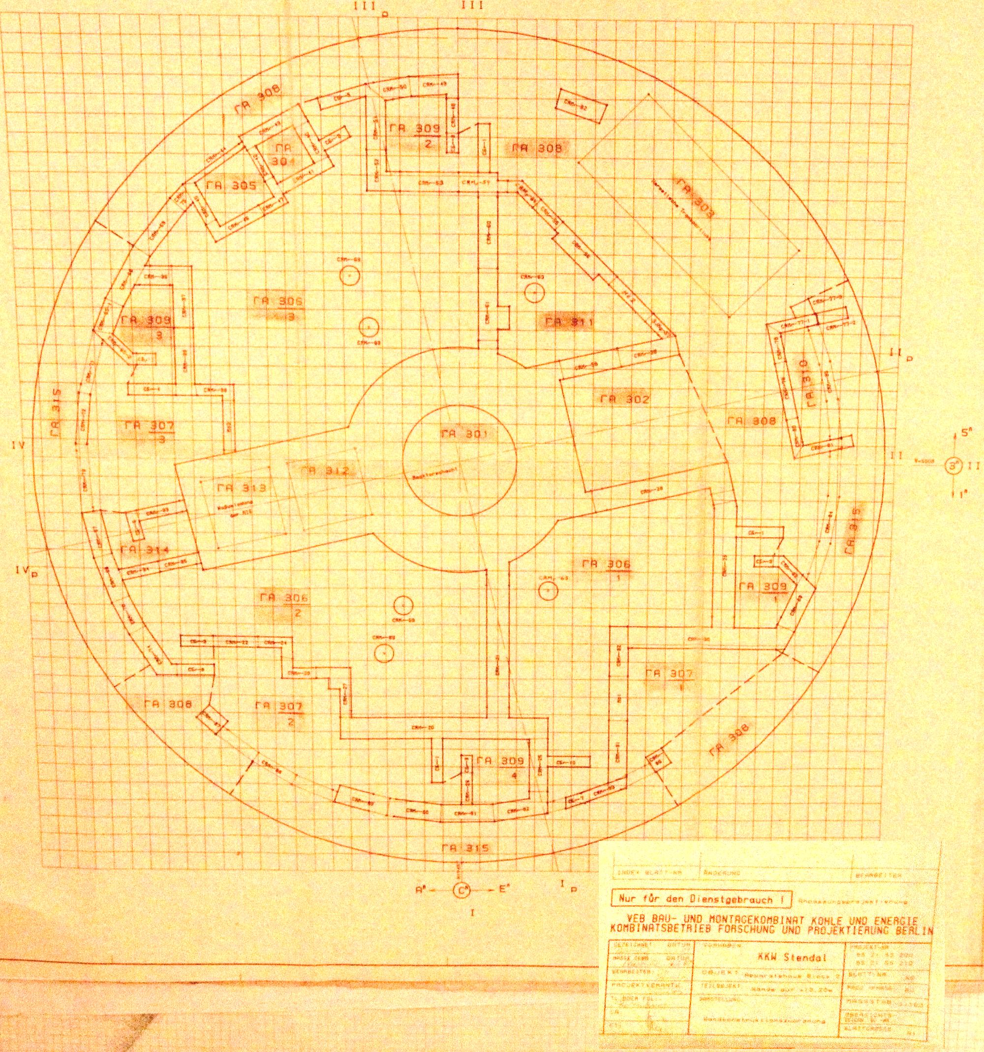 DDR Kernkraftwerk Stendal, Reaktorschacht, Detail 13.20 m